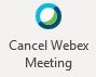 Cancel Webex Meeting button within Outlook