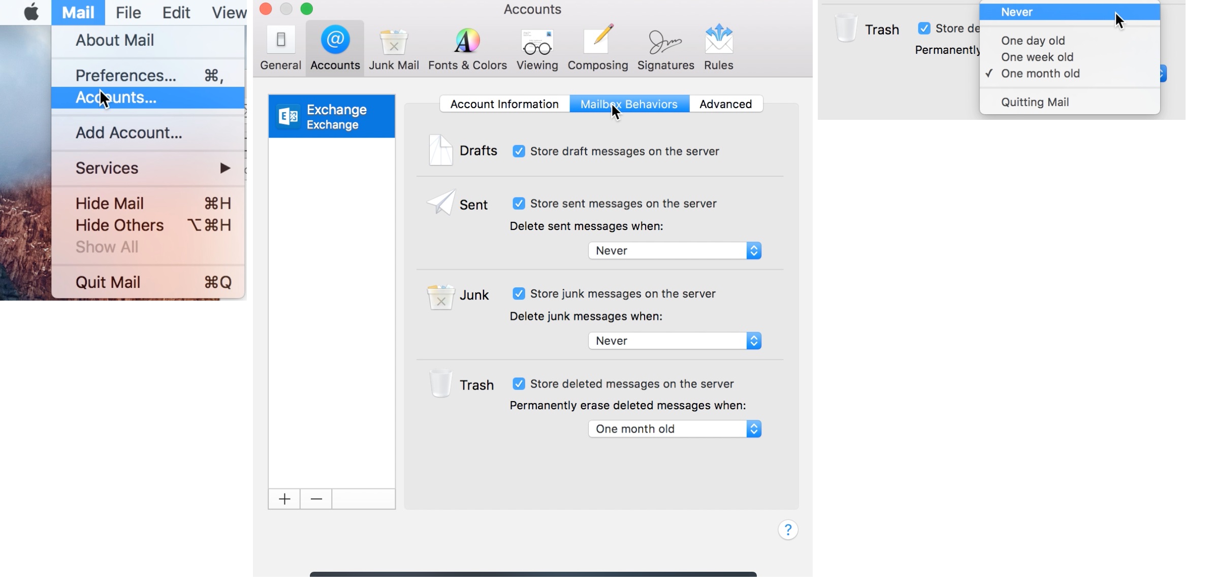 mac mail multiple accounts