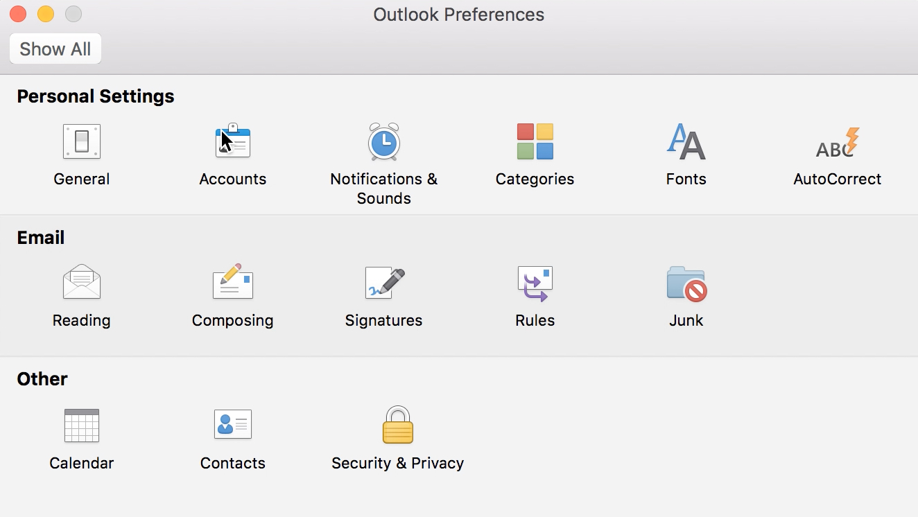 What is sync status in outlook 2016 for mac