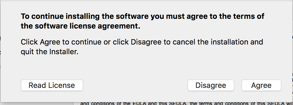  Agree to the terms of the software license agreement