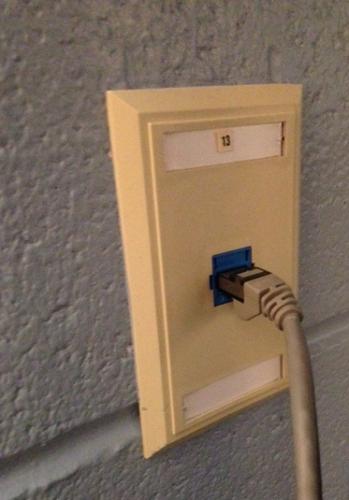 Ethernet jack in residence
