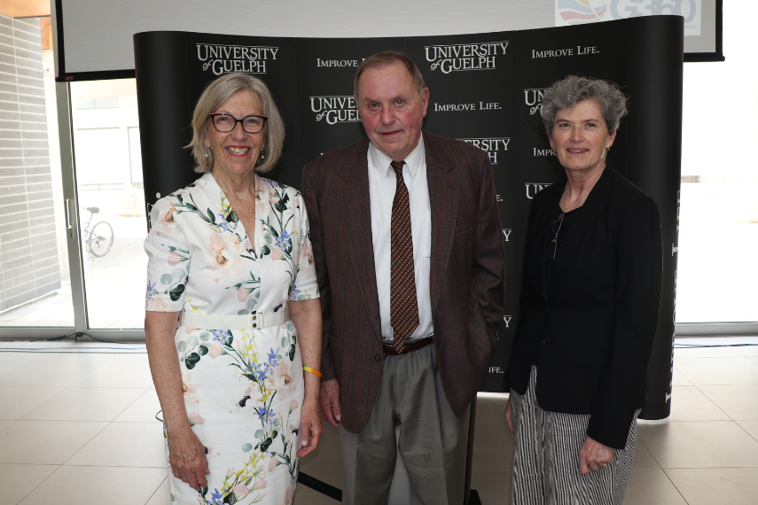 President Charlotte Yates, Ted Morwick, Dr. Beth Parker