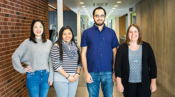 Four previous Vector Scholarship winners