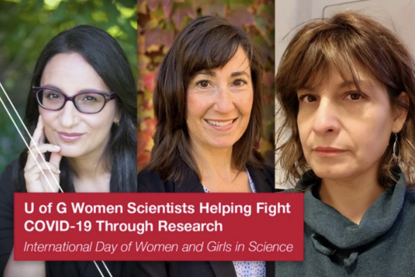 Composite of headshots of three women scientists