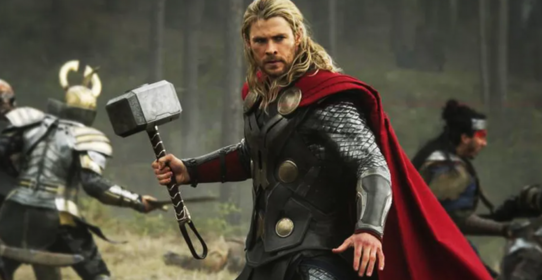 Image of Thor holding his hammer 