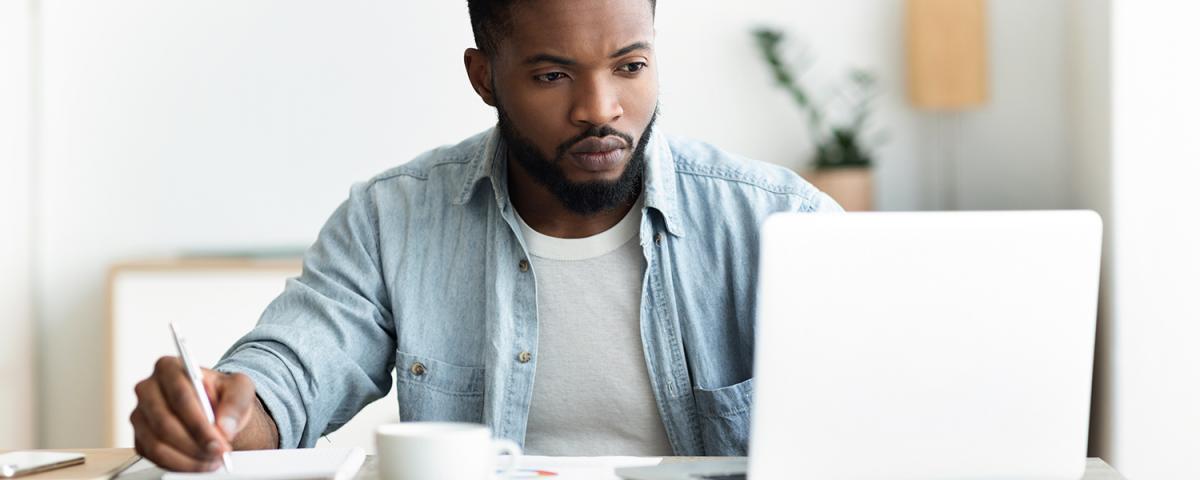 Image of person searching for jobs on computer
