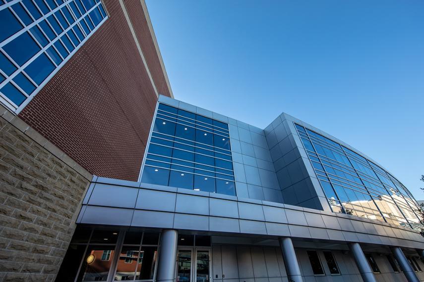 Artistic shot of Summerlee Science Complex building at U of G