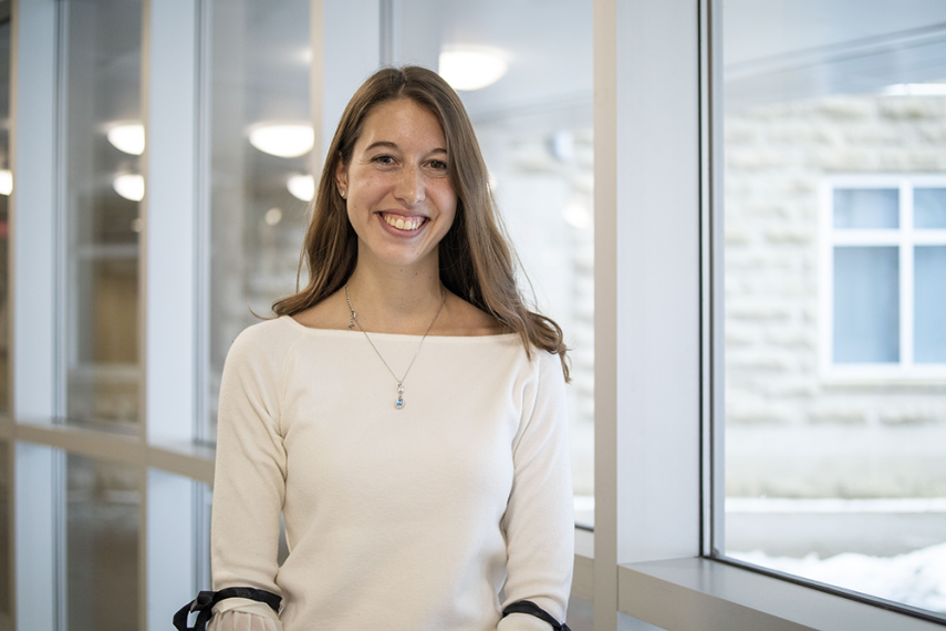 Headshot of Alysha Cooper standing in Summerlee Science Complex