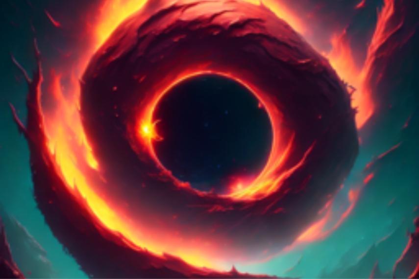 An AI generated image of a black hole