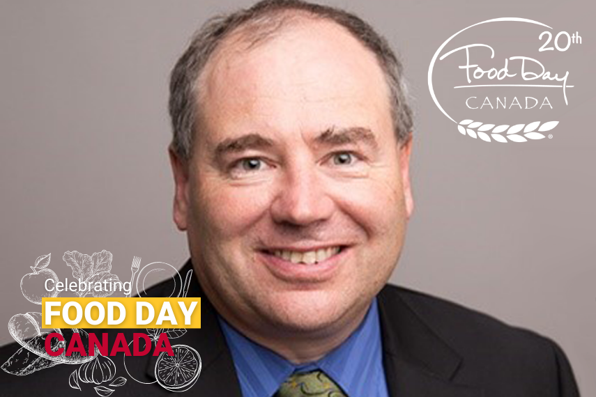 Headshot of Kevin Keener with Food Day Canada logo and imagery