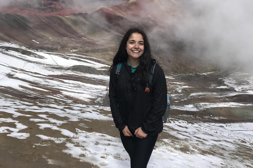 Tiana Bressan outdoors in Peru on a mountain