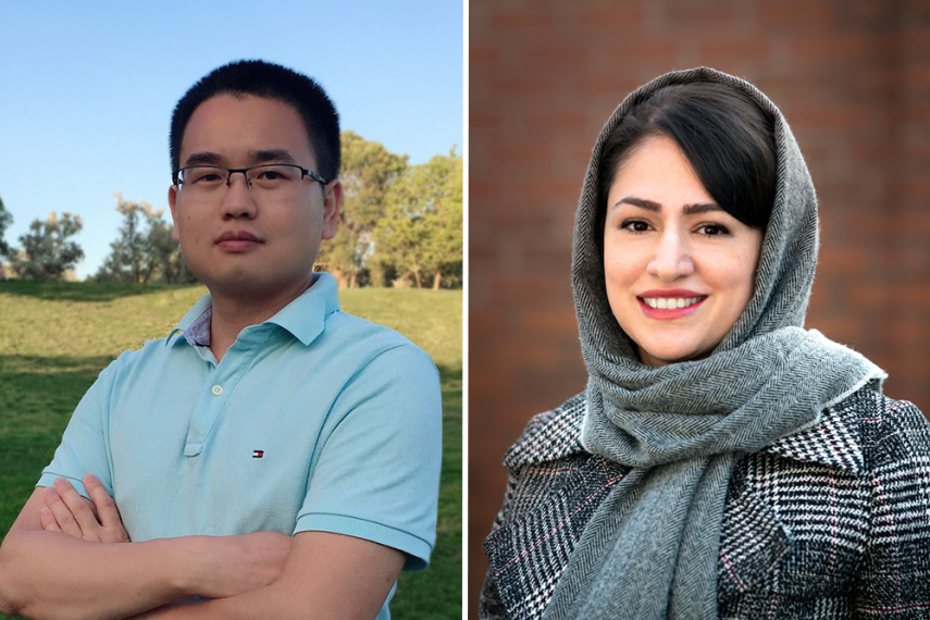 Professors Sheng Yang and Fattane Zarrinkalam headshots