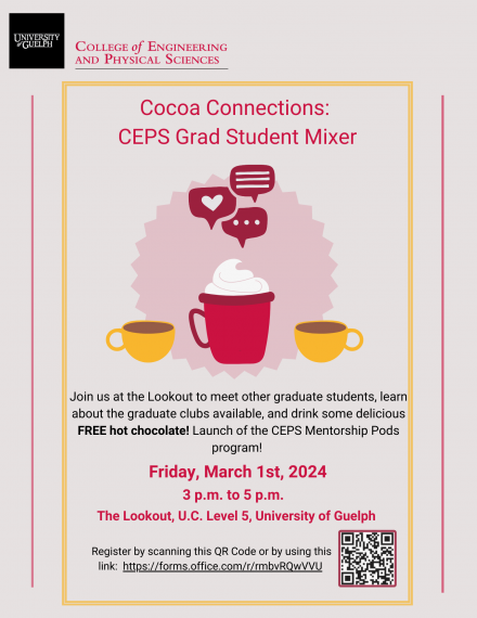 Promotional poster for grad student mixer