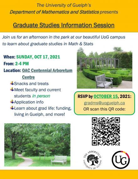 Promotional Image for the Math&Stats Graduate Studies Information Session Event