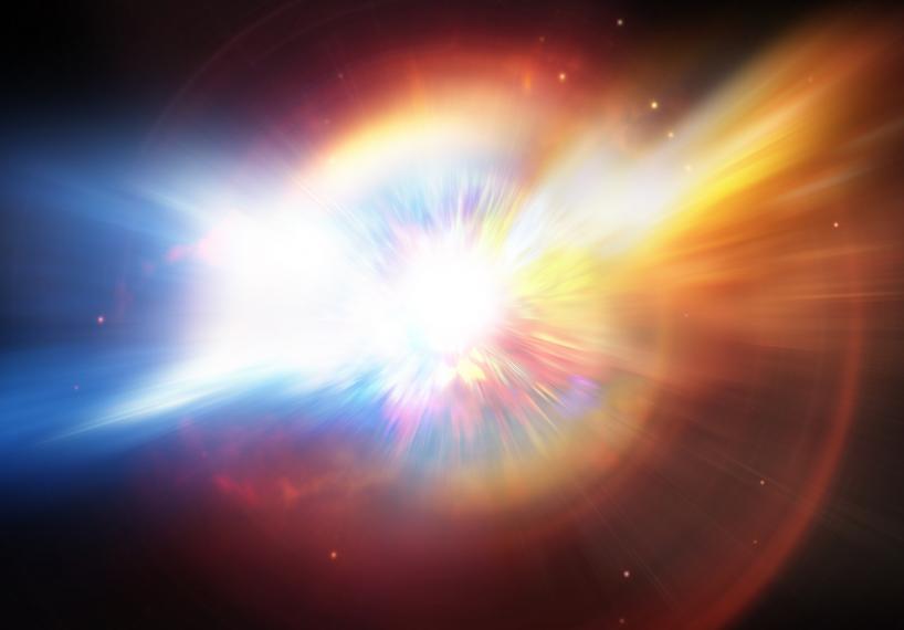 Colourful star explosion