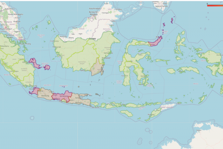 Figure 1- An Avian Influenza risk map of Indonesia developed by Dara and her team.