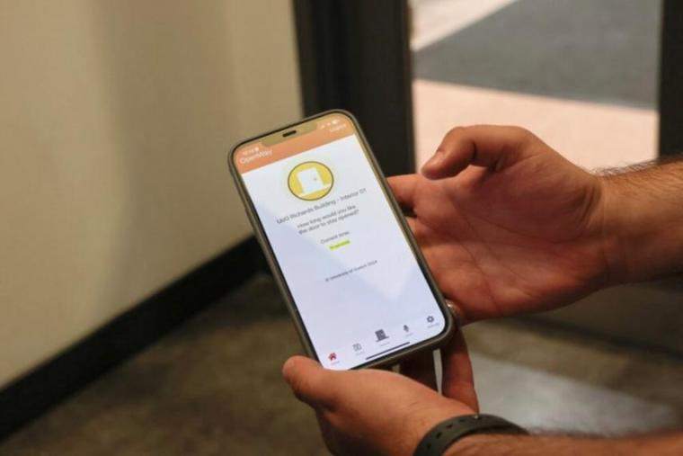  Users can push a button on their device to open a door, or simply say “open.” 