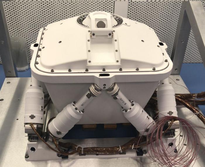 Image of Planetary Instrument for X-ray Lithochemistry (PIXL) prior to being attached to rover
