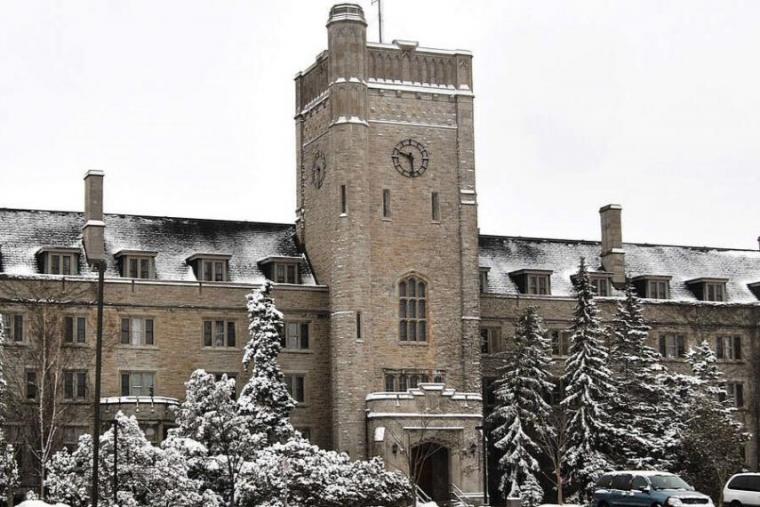 Johnston Hall during winter