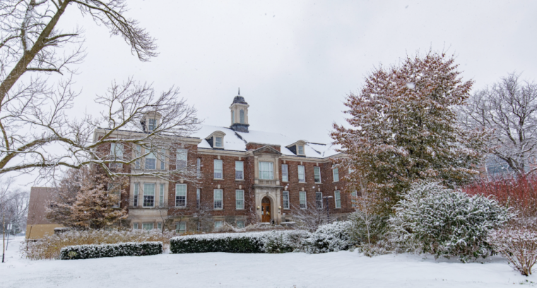 OVC building in winter
