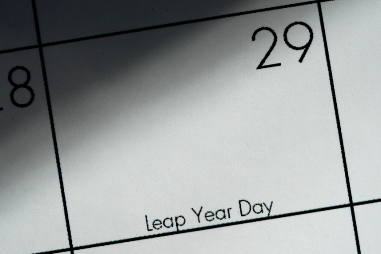 Image of calendar zoomed in on the 29th and says Leap Year Day.