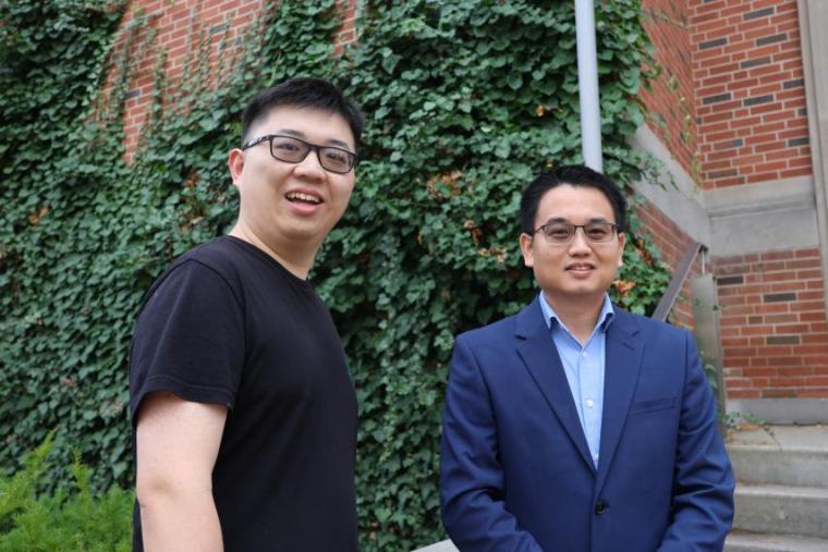 Study co-authors Enshen Zhu and Dr. Sheng Yang 