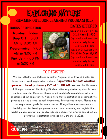 Exploring Nature - Outdoor Learning Program Flyer