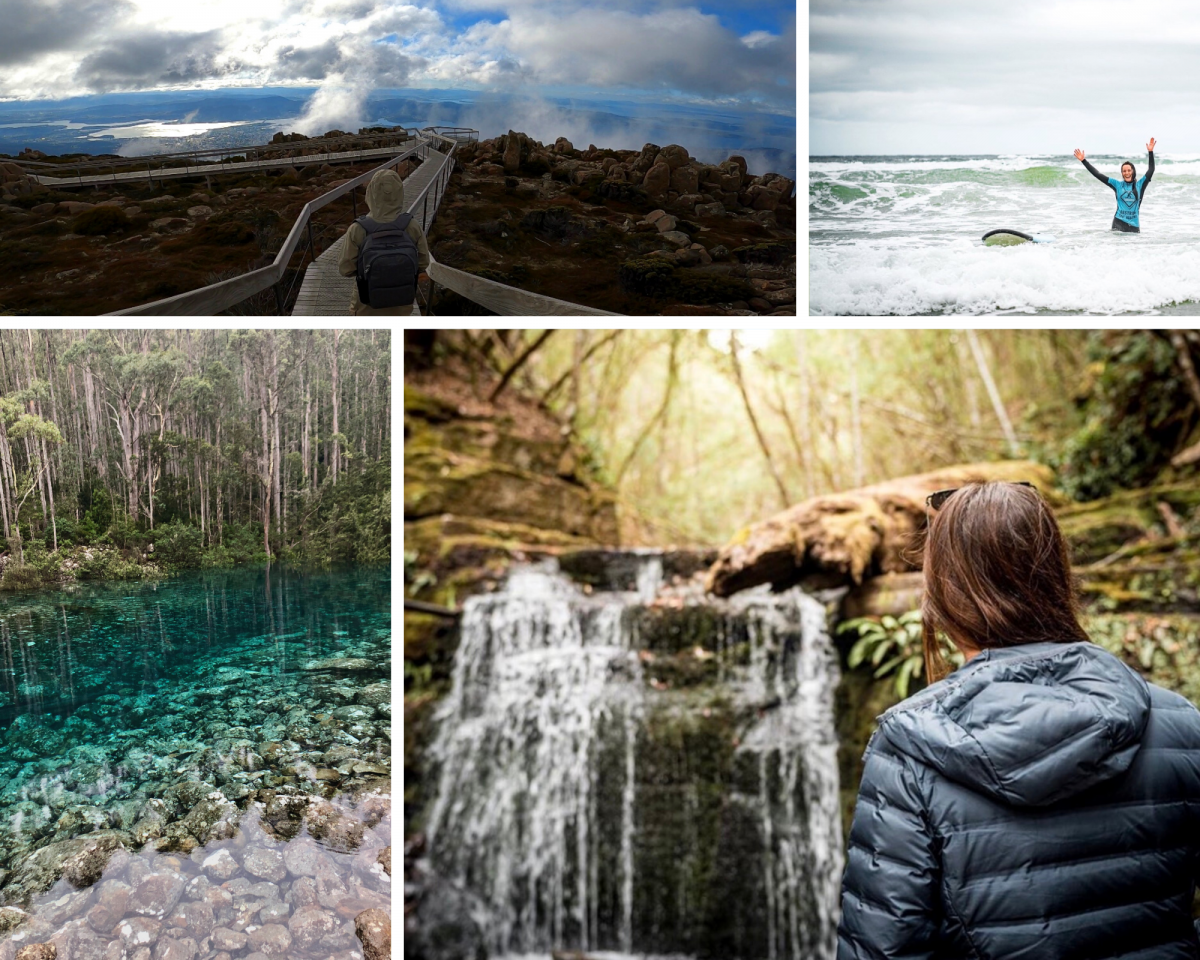 Hiking, surfing, and nature around tasmania