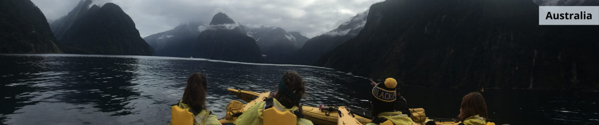 Australia - on a boat through foggy waters