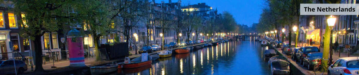 Netherlands - canal at night