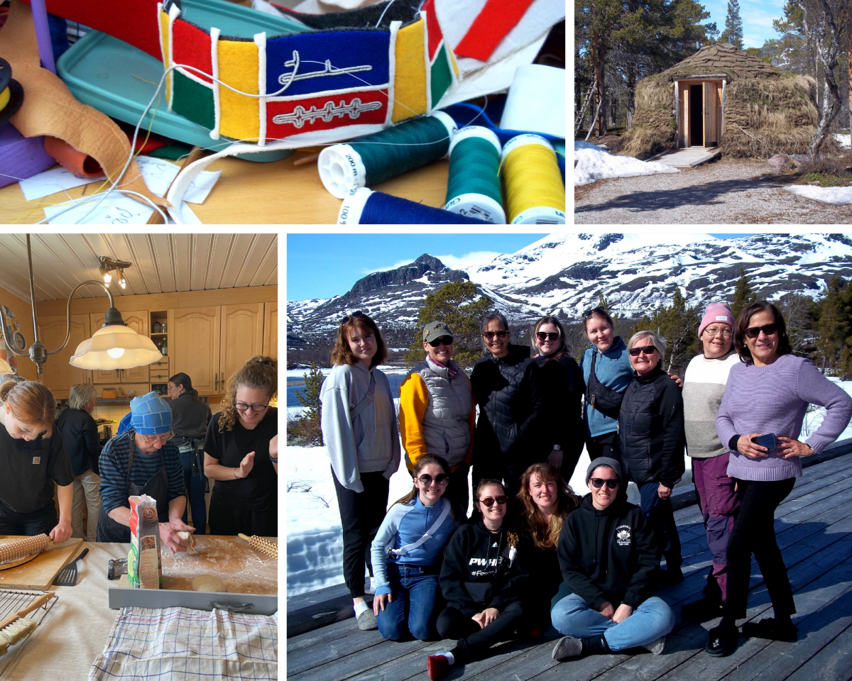 Indigenous crafts, baking, a group photo of past participants