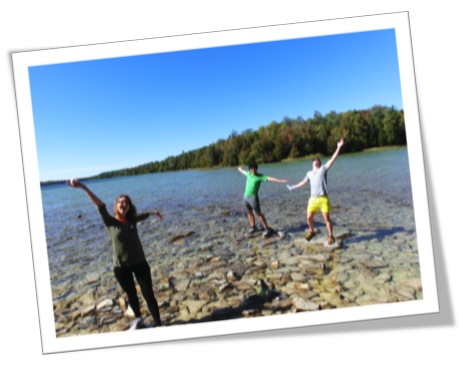 Photo of students at the beach