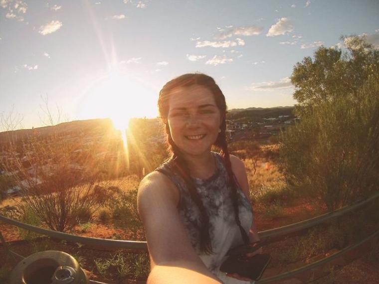 Image of a person taking a selfie in Australia
