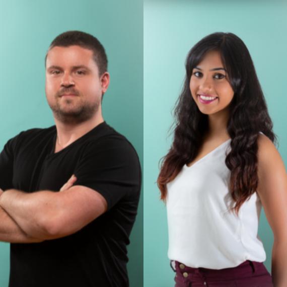 Nick Presta and Aesees Kaur Bakhshi, two University of Guelph alumni