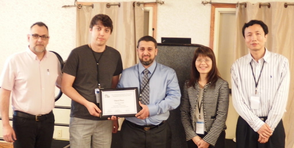 The GPlace team accepting their 3rd place award in the ACM International Symposium on Physical Design 2016 FPGA Placement Contest.
