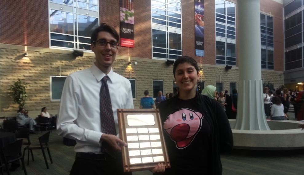 Andrew Halligan and Jennifer Winer - winners of the School of Computer Science Capstick awards