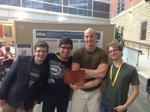 Peter (Frazer) Seymour, Hugo Possani, Rick Knoop, and Oliver Cook - winners of the group poster presentation.