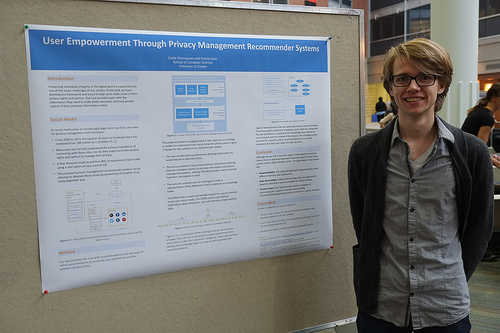 Curtis Rasmussen at the CPES Undergraduate Poster session