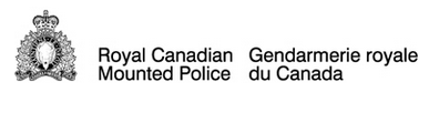 Image of the Royal Canadian Mounted Police logo, written in English and French