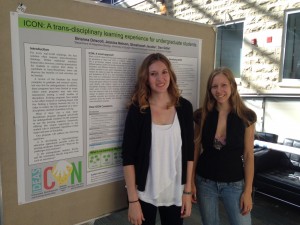 Brianna Driscoll and Jessica Nelson at the CPES Undergraduate Poster Session