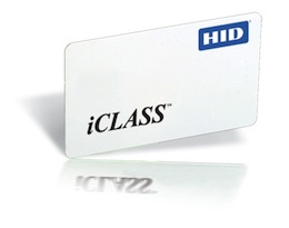 iClass card sample image - blank white card.