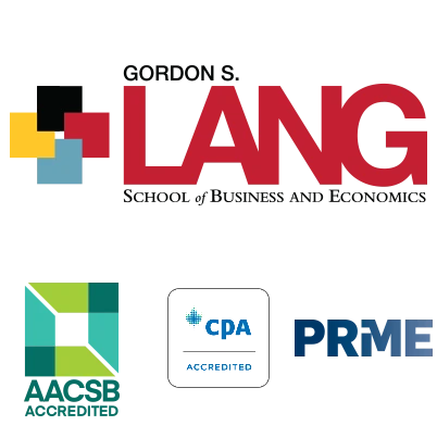 lang logo and aacsb, prme and cpa accredited logos