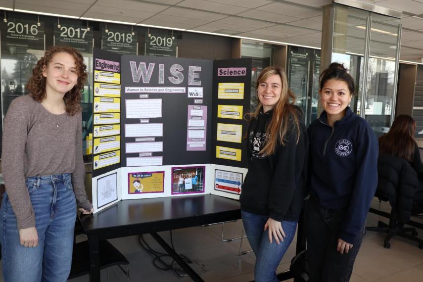 WiSE (Women in Science and Engineering and Eng Society showcasing their programs at College Royal).