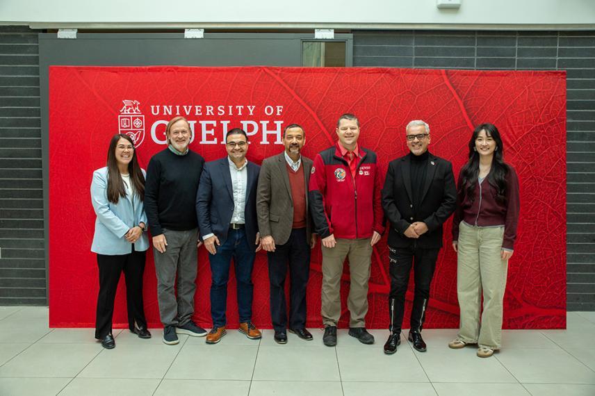 Photo of people of U of G Engineering and DENSO