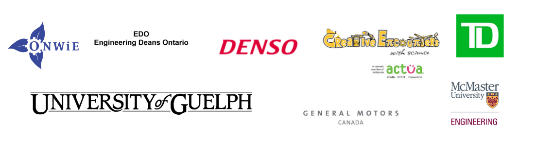 Sponsors: ONWiE, EDO, DENSO, Creative Encounters with Science, TD, University of Guelph, General Motors, actua, McMaster University