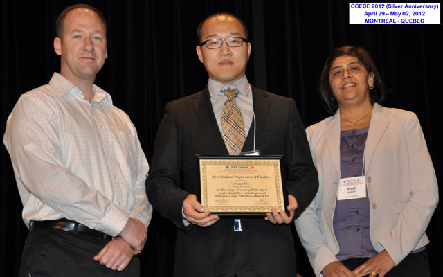 Jeffrey Liu receives a best paper award from the president of IEEE