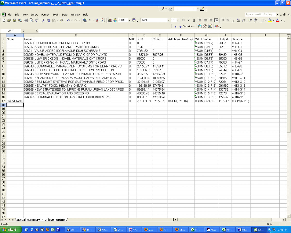 Setup Excel Spreadsheet Formulas 
