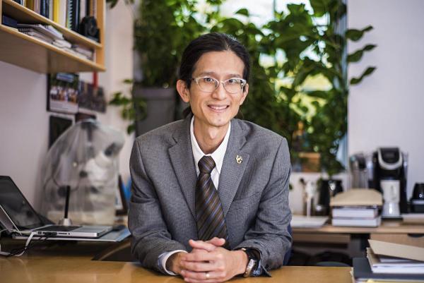 Professor Loong-Tak Lim in his office