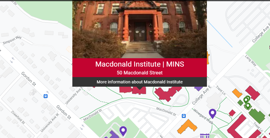 Map of Macdonald Institute