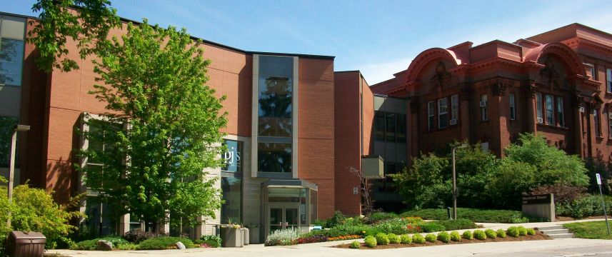 Outside photo of Macdonald Stewart Hall at the University of Guelph